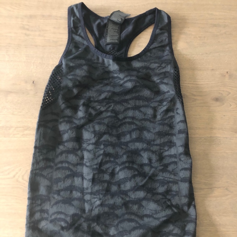 adidas dark gray and black tank top